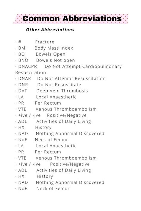 Common abbreviations that you will come across in nursing school #nursingschoolabbreviations #medicalterminology #medicalabbreviation #nurseabbreviations Nurse Abbreviations, Common Nursing Abbreviations, Nursing Abbreviations, Adpie Nursing Process Examples, Kidneys Nursing, Enrolled Nurse, Medical Prescription Abbreviations, Medical Abbreviations, Nurse Education