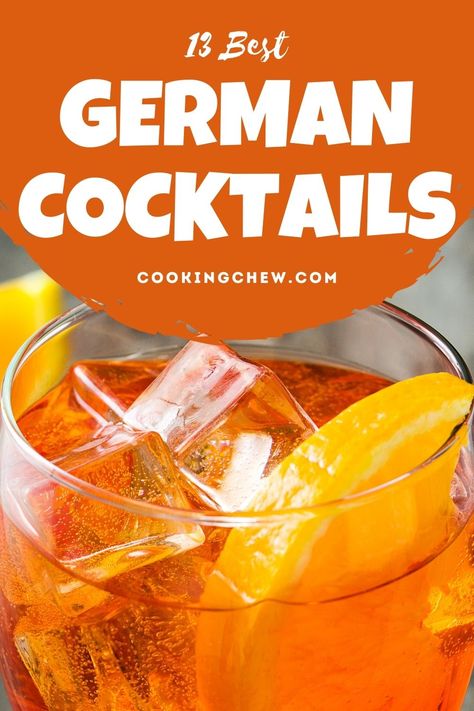 Thanks to Oktoberfest, when people think of German drinks, they usually think of beer. But Germans also enjoy a wide range of alcoholic beverages, so we came up with 13 easy German Cocktails to try! Oktoberfest Alcoholic Drinks, German Drinks Nonalcoholic, Oktoberfest Cocktails, Oktoberfest Drinks, German Themed Party Decorations, German Cocktails Recipes, German Cocktails, German Mixed Drinks, German Alcoholic Drinks