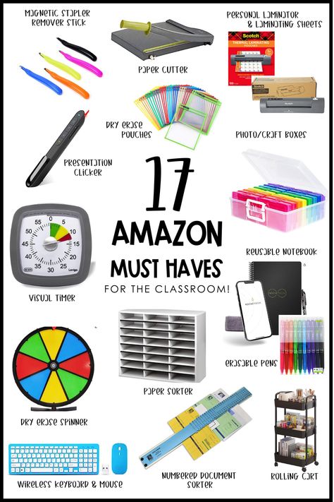 Must Haves In Classroom, Student Work Organization Ideas, Essential Skills Classroom, Classroom Decor Must Haves, Teacher Materials Organization, Best Teacher Supplies, Must Have Teacher Supplies, Classroom Essentials For New Teachers, How To Set Up A Classroom