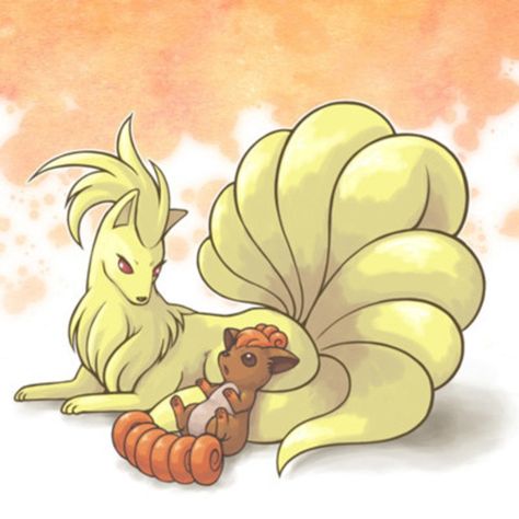 Pokemon #37 & 38 Vulpix and Ninetails. Ninetales And Vulpix Art, Nine Tailed Pokemon, 9 Tails Pokemon, Vulpix And Ninetails, Ninetails Tattoo Pokemon, Vulpix Pokemon Art, Ninetales Tattoo, Ninetales Art, Vulpix Tattoo