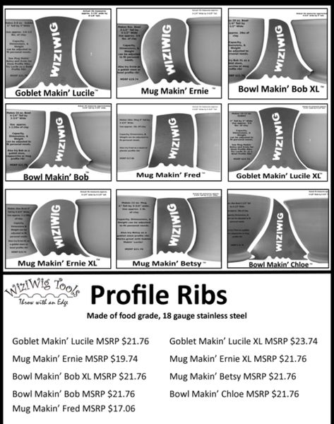 Profile Ribs Pottery Ribs Diy, Pottery Ribs, Pottery Lessons, Ceramic Tools, Art Theory, Wheel Throwing, Pottery Workshop, Ceramic Workshop, Concrete Planter