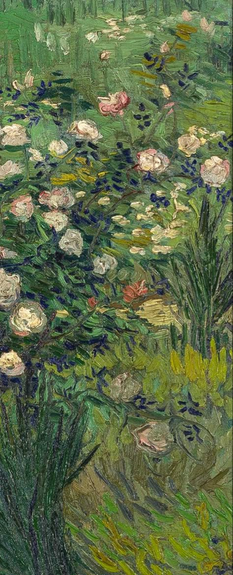 Roses(1889)detail 『ばら』#VincentVanGogh #Impressionism Fine Art Wallpaper Iphone, Impressionism Wallpaper, Wallpaper Van Gogh, Impressionism Aesthetic, Impressionism Flowers, Van Gogh Green, Van Gogh Wallpaper, Vincent Van Gogh Art, Vincent Van Gogh Paintings