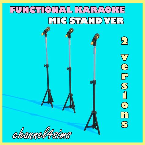 TS4: Karaoke Mic Stand ver | channel4sims on Patreon Karaoke Mic, Stand Mic, The Sims 4 Skin, Mic Stand, The Sims 4 Packs, Karaoke Songs, Sims 4 Cc Furniture, Sims 4 Collections, Sims 4 Cc Finds