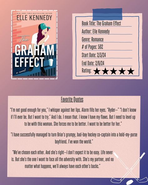 Y’all The Dixon Rule comes out tomorrow! I’m so excited! Until then here are my thoughts on The Graham Effect! 🏒Book Review🏒 The Graham Effect by @ellekennedy33 5/5⭐️ The Graham Effect is the first book the Campus Diaries series which is a spinoff to the Off-Campus series. Gigi Graham is the daughter of Garrett and Hannah (The Deal) and is on the Briar U’s female hockey team. Her goal is to make the National Women’s Hockey team and win Olympic gold. When one of the National team’s coache... The Dixon Rule Spicy Chapters, The Graham Effect Spicy Chapters, The Dixon Rule, The Graham Effect, Hannah The Deal, Gigi Graham, Team And Win, Campus Diaries, Good For Her