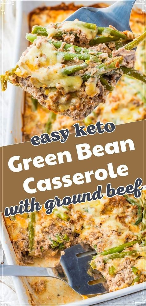 Give a traditional casserole a modern keto twist with this beef and green bean recipe. It’s designed to deliver all the comforting textures and flavors of the original dish but without the high carbs. This casserole is perfect for anyone looking to enjoy classic comfort food within the parameters of a ketogenic diet. It’s rich, satisfying, and sure to please even the pickiest eaters. Green Bean Hamburger Casserole, Beef And Green Bean Casserole, Thanksgiving Recipes Side Dishes Healthy, Thanksgiving Side Dishes Crockpot, Keto Green Bean Casserole, Thanksgiving Recipes Side Dishes Easy, Easy Thanksgiving Sides, Healthy Thanksgiving Sides, Green Bean Recipe