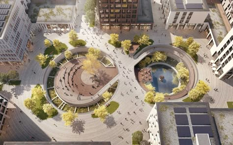 Plaza Design, Urban Design Diagram, Urban Design Graphics, Urban Design Architecture, Urban Design Plan, Urban Landscape Design, Public Space Design, Plans Architecture, Architecture Concept Drawings