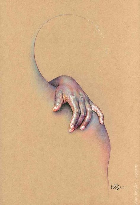 Color pencil drawing and acrylic painting. Wanjin Gim, Human Anatomy Drawing, Hand Drawing Reference, Bare Skin, Anatomy Drawing, A Level Art, Detailed Drawings, Body Drawing, Color Pencil Art