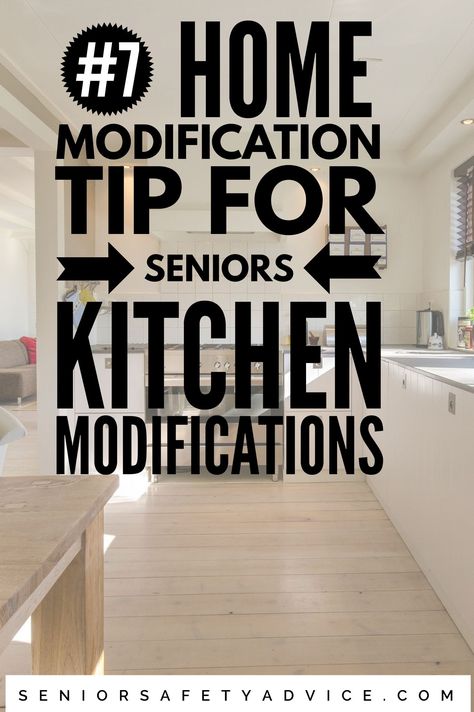 4 kitchen modifications to consider if you are planning to age in place in your home. Elderly Friendly Design, Senior Friendly Home, Ada Kitchen Ideas, Aging In Place Kitchen, Universal Design Kitchen, Underground House Plans, Home Modifications, Underground House, Age In Place