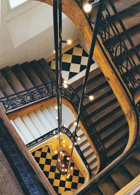 Parisian Office, Paris Office, Main Staircase, White Staircase, Pierre Yovanovitch, Wood Staircase, Hotel Plan, Long Lights, Victorian Decor