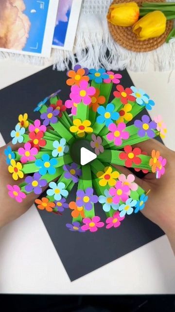 paper crafts creator on Instagram: "Title: "Blooms of Love: Handcrafted Paper Flower Bouquet"
Hashtags: #MothersDayCraft #DIYBouquet #PaperFlowerArt #HandmadeWithLove" Flower Bouquet Craft Paper, Flower Bouquet Craft For Kids, Paper Flower Boquet, Easy Flower Bouquet, Paper Flower Bouquet Diy, Flower Boquet, Paper Flower Art, Flower Bouquet Diy, Paper Flower Crafts