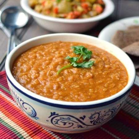 Mesir Wat, Ethiopian Lentils, Ethiopian Recipes, Lentil Stew Recipes, Legumes Recipes, Berbere Spice, Ethiopian Cuisine, Teff Flour, African Dishes