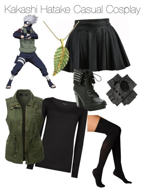 "Kakashi casual cosplay" by melodyh0110 on Polyvore featuring AllSaints, LE3NO, Hue, Jennifer Meyer Jewelry and Black Anime Outfits Female Casual In Real Life, Kakashi Inspired Outfit, Outfits Inspired By Anime Characters, Character Inspired Outfits Anime, Inspired Outfits Character, Casual Cosplay Anime, Casual Cosplay Outfits, Movie Inspired Outfits, Character Inspired Outfits