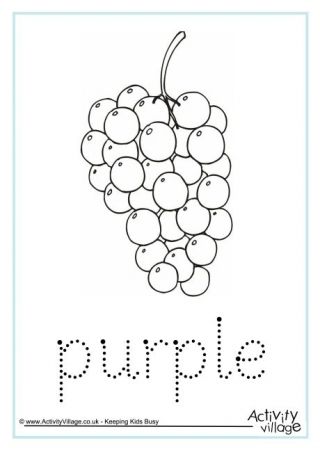 Purple Word Tracing Color Purple Worksheets For Preschool, Purple Color Activities Preschool, Color Purple Activities For Preschool, Color Purple Worksheet, Purple Activities For Preschool, Purple Crafts For Preschoolers, Purple Activities, Dotted Letters, March Lesson Plans