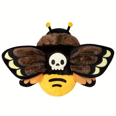 Temu Designer Fans, So Random, Deaths Head Moth, Physical Characteristics, Hawk Moth, Kawaii Plushies, Cute Stuffed Animals, Creepy Cute, Skull And Bones