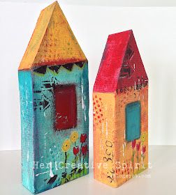 Her Creative Spirit: Whimsical Houses Repurpose Projects, Whimsical Houses, Pin Diy, Wood Things, Small Wooden House, Wood Projects For Beginners, Wood Scraps, Easy Wood Projects, Scrap Wood Projects