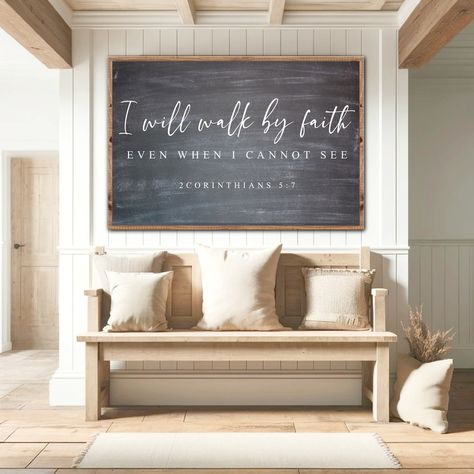 This Signs item by PemberwoodCo has 16 favorites from Etsy shoppers. Ships from United States. Listed on Jul 28, 2024 Big Entryway Wall Ideas, Barndominium Wall Decor, Modern Farmhouse Hallway Wall Decor, Entry Hallway Ideas Farmhouse, Mudroom Pictures Decor, Walkway Wall Decor, Distressed Farmhouse Decor, Scripture Wood Signs, Christian Wall Signs