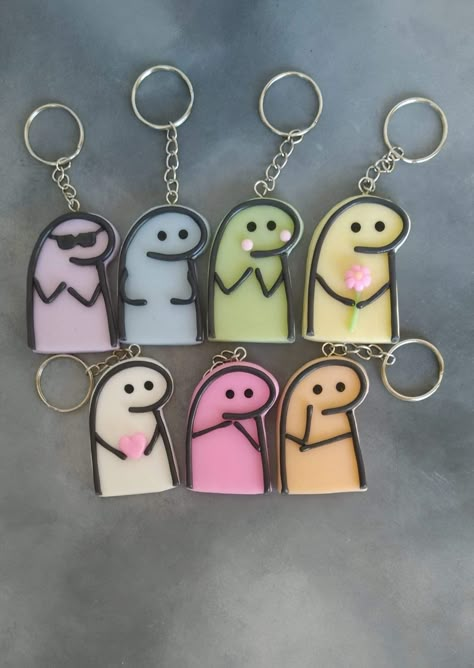 Moulded Clay Art, Ideas Arcilla, Pin Design Ideas, 3d Printing Toys, Fimo Earrings, Art Deco Paintings, Pink Keychain, Clay Crafts For Kids, Clay Keychain