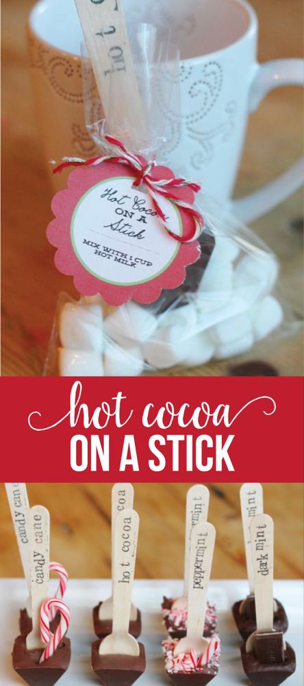 Hot Cocoa On A Stick, Cocoa Spoons, Jewish Christmas, Hot Chocolate Spoons, Diy Hot Chocolate, Hot Chocolate Gifts, Chocolate Sticks, Chocolate Spoons, Cadeau Parents