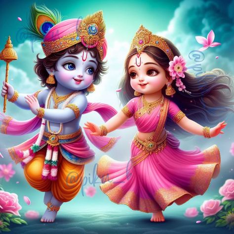 #Radha #Krishna #god Cartoon 3d, Good Morning Friends Quotes, Radhe Radhe, Krishna Wallpaper, Krishna Painting, Morning Friends, Cute Krishna, Shree Krishna, Good Morning Friends