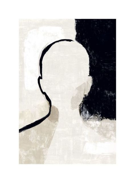 This arresting piece portrays a man's silhouette, accentuated by nuanced black and beige strokes, suggesting a narrative of enigmatic mystery. Revel in the allure of this hand-painted masterpiece. This poster is a stunning addition to any collection of wall art or gallery wall.  The poster is printed with a white margin around the image to frame the design nicely. Gallery Wall Inspiration, Gold Poster, Diy Wall Art Decor, Image Painting, Art Et Illustration, Trendy Wall Art, Texture Art, Flat Surface, Abstract Canvas