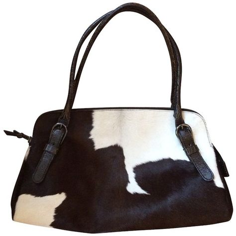 Miu Miu Purse, Cowhide Handbags, Creative Bag, Cowhide Bag, Paris Chic, Miu Miu Bag, Handbags Black, White Cow, Bag With Zipper