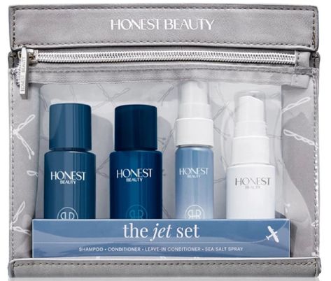 Jet Set Hair Travel Kit From Honest Beauty Spray Conditioner, Sea Salt Spray, Travel Size Beauty Products, Honest Beauty, Organic Cosmetics, Skin Care Kit, Massage Techniques, Travel Kit, Jet Setter