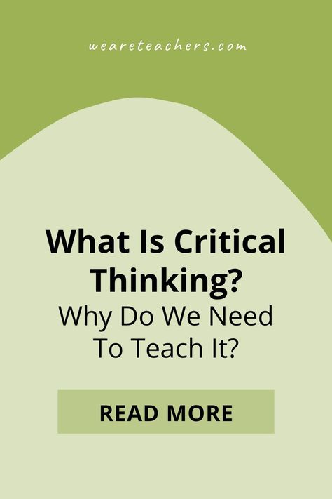 What is critical thinking? It's the ability to thoughtfully question the world and sort out fact from opinion, and it's a key life skill. Teaching Critical Thinking Skills, Thinking Strategically, Critical Thinking Skills Activities, What Is Critical Thinking, Activities For High School Students, Creative Thinking Activities, Activities For High School, Ielts Essay, Teacher Career