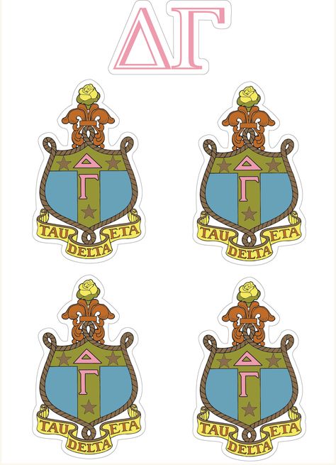 Stickers -- "Delta Gamma" Crest Sticker Sheet $9.99 Be sure to check out our store at: #Sorority #Shield #Greek #DG #DeltaGamma #Crests #Sticker #Letters Sigma Tau Gamma, Delta Gamma Sorority, Stick Photo, Kappa Kappa Gamma, Delta Gamma, Greek Letters, Letter Stickers, Sorority Outfits, Sorority And Fraternity