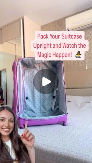 Top Tips By Carol 💕 on Instagram: "🧳 Seriously, why didn’t I think of this before?  Packing your suitcase upright is the trick everyone should know. Not only do you get more space, but everything is way easier to find. Bye-bye, messy suitcase!  Trying this on your next trip? Let me know if it works! 😂  👉 Love tips that actually make life easier? Then go ahead and follow the page and turn on notifications. Don’t miss a thing! 🚀  #TravelHacks #PackingTips #LuggageHack #TravelSmart #PackingHacks #TravelEssentials #OrganisedTravel #SuitcaseTips #TravelInspiration #PackingLikeAPro #TravelGoals #TravelLife #PackingMadeEasy #TripTips #travelefficiency" Things To Pack While Traveling, Packing Hacks Suitcase, Folding Travel Hacks, Hacks For Packing Suitcases, How To Pack Bras In A Suitcase, Traveling Tips Packing, How To Pack Your Suitcase, Folding For Packing Suitcases, Travel Packing Hacks Videos