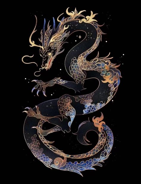 Chinese Dragon Art Drawing, Chinese Dragon Drawing, Japanese Tattoo Words, Japanese Dragon Drawing, Watercolor Tattoo Ideas, Asian Dragon Tattoo, Chinese Dragon Art, Dragon Tattoo Art, Animal Tattoo Ideas