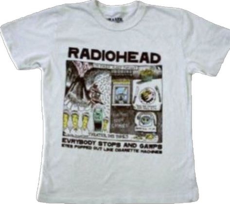 Radiohead T Shirt, Png Clothes, Kids Tees, Radiohead, Kid Tees, Dream Clothes, Look Cool, Lana Del Rey, Aesthetic Clothes