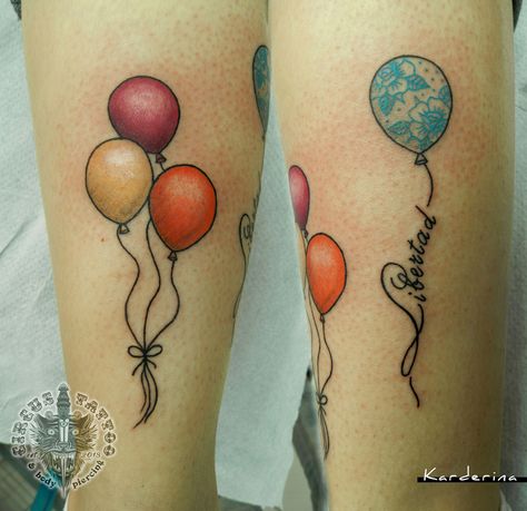 Heart Balloon Tattoo, Half Sleeve Tattoos Sketches, Circus Tattoo, Barbie Tattoo, Balloon Tattoo, Disney Tattoo, Incredible Tattoos, Skull Tattoo Design, Baby Tattoos