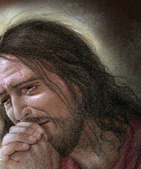 Kristina Kader on Instagram: “Dear ones, Scientists tell us that humans are the only species that produce tears when provoked by certain emotions. While we see tears as…” Jesus Wept, Jesus Tattoo, Jesus Praying, Religious Pictures, Christian Images, Jesus Christ Art, Pictures Of Jesus Christ, Us When, Jesus Painting