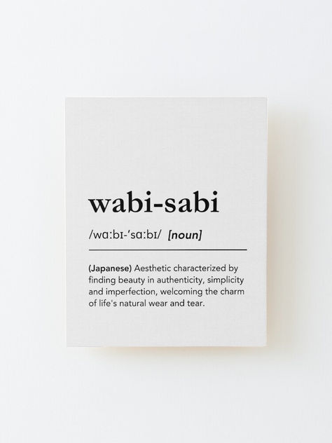 Wabi-Sabi Design principle definition wall art. Wabi-sabi dictionary art. Wabisabi, japanese words, japan, #lagunaklein #wabisabi #japan, inspirational, japanese home decor, wabi-sabi home decor ideas, wabi-sabi wall art, decor ideas for modern home, minimalist home decor ideas. Imperfection, Simplicity, Authenticity, Tranquility, Rustic beauty, Patina, Timeless elegance, Minimalism, Natural wear and tear, Aged beauty, Zen aesthetics, Weathered charm, Embracing imperfection Painting Knowledge, Wabi Sabi Tattoo, Wabi Sabi Definition, Japanese Terms, Aesthetics Interior Design, Poetry Examples, Embracing Imperfection, Minimalist Home Decor Ideas, Wall Art Decor Ideas