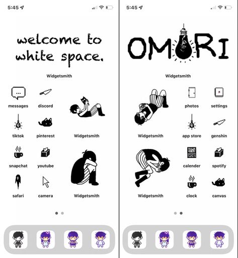 Omori Pfp Aesthetic, Omori App Icons Whitespace, Welcome To White Space Omori Wallpaper, Omori Homescreen Ideas, Phone Style Ideas Homescreen, Omori Widgets Headspace, Welcome To White Space Omori, Omori Widget Icons, Omori Icons For Apps