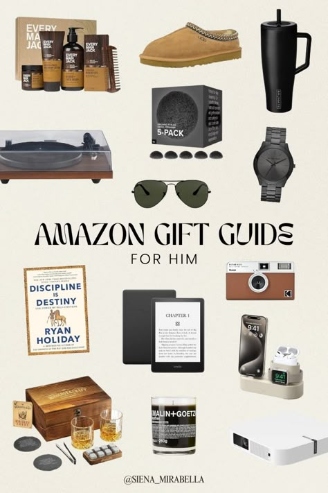 Searching for the perfect Christmas gift for your boyfriend? This 2024 Amazon gift guide includes stylish accessories, gadgets, and unique gifts that he’ll love. Find something special for him this holiday season! Gifts For Boyfriend On Christmas, Amazon Finds For Boyfriend, Men’s Must Haves, Gifts For Adult Male, Men Amazon Finds, Amazon Gift For Boyfriend, Christmas Gift For Guy Friend, Gift Ideas For Him Christmas, Christmas List Men’s