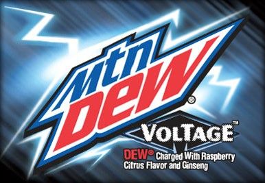 'Voltage' label art logo Mountain Dew Voltage, Mountain Dew Logo, Electro Shock, Supreme Iphone Wallpaper, Original Teen Titans, Soda Flavors, Hard Hat Stickers, Label Art, Soda Recipe