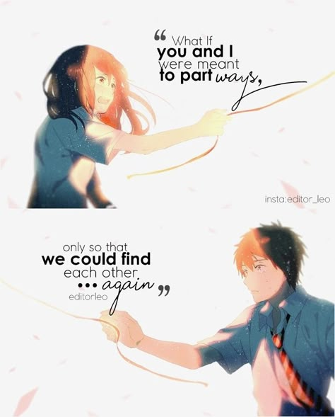 Your Name Anime Quotes, Your Name Edit, Your Name Anime, Anime Love Quotes, Manga Quotes, The Darkest Minds, Anime Quotes Inspirational, Anime Lover, Quiet Place