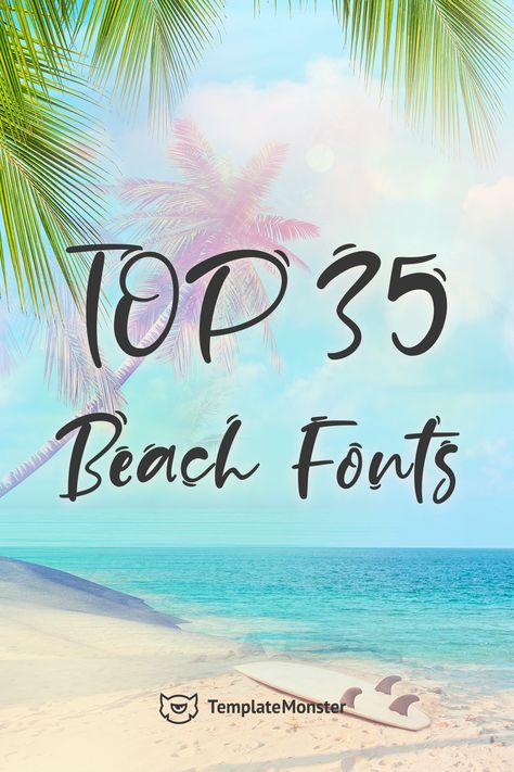 Beach Font. What makes a design look stunning? Fonts are an irresistible element of any page. They make your site stylish and innovative. Using a beach font, you can make a huge impact on your audience. Professionally designed collections of letters and symbols can significantly improve page rendering both on the internet and on paper. Just include them in the project that you are working on. Beach Theme Branding, Beach Symbols, Coastal Fonts, Beach Lettering, Beachy Canva Fonts, Summer Fonts Free, Beach Typography Design, Beach Font Canva, Beachy Fonts