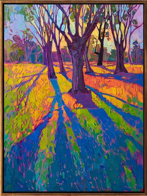 Arbor of Light - Official Website Erin Hanson, Contemporary Impressionism, Impressionism Painting, Arte Inspo, Abstract Art Landscape, Colorful Landscape, Pastel Art, Tree Art, In The Fall