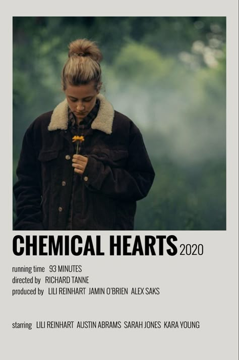 Chemical Hearts Poster, Chemical Hearts, Netflix Movies To Watch, Iconic Movie Posters, Film Posters Minimalist, Great Movies To Watch, Romantic Comedy Movies, Film Posters Vintage, Movie Poster Wall