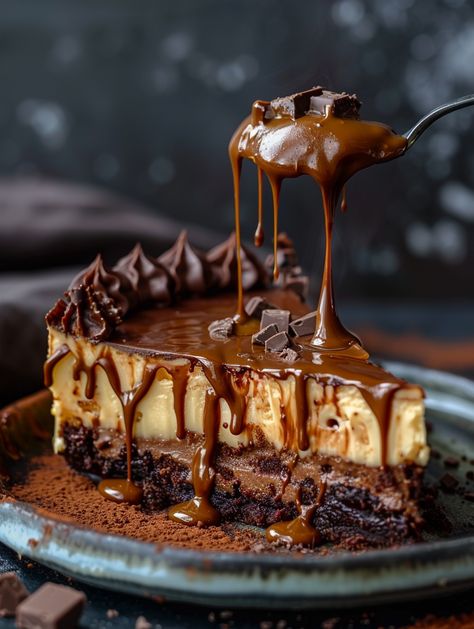 Caramel Desserts, Caramel Brownies, Brownie Ingredients, Cheesecake Brownies, Indulgent Desserts, Homemade Caramel, Sweet Chocolate, Dessert Drinks, Sweet Snacks