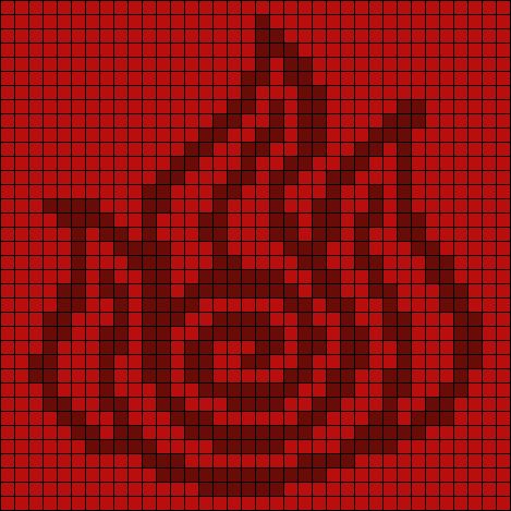 Avatar Fire Nation, Fire Nation Symbol, Crochet Grid, Grid Patterns, Avatar Korra, Cool Minecraft Creations, Art Crochet, Hamma Beads, Pixel Crochet