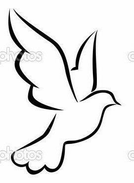 Easy Dove Drawing, Dove Drawing Simple, Dove Drawing, Remembrance Day Art, Independence Day Drawing, Bird Template, Dove Pictures, Angel Drawing, Butterfly Template