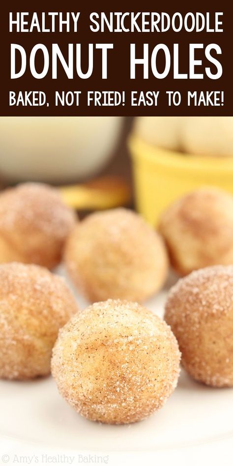 Healthy Snickerdoodle Donut Holes – they taste just like the cookies! Baked, NOT fried & so easy to make! ♡ healthy homemade baked donut holes recipe with gluten-free option. easy cinnamon sugar donut holes. how to make donut holes no yeast. Cake Pop Maker Ideas, Donut Hole Recipe Baked, Babycakes Recipes, Babycakes Cake Pop Maker, Baked Donut Holes, Homemade Baked Donuts, Cinnamon Sugar Donut Holes, Double Recipe, Snicker Doodle