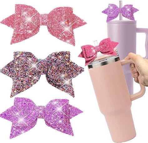 Amazon.com | AIERSA 3Pcs Straw Topper for Stanley/Simple Modern Tumbler, Bow Straw Decor for Stanley Cup Accessories: Tumblers & Water Glasses Simple Modern Tumbler, Straw Decor, Straw Decorations, Chunky Heels Casual, Straw Cover, Cup Accessories, Custom Bling, Glitter Boots, Party Straws