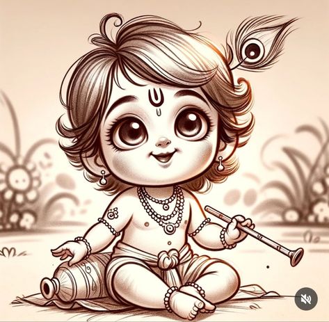 Krishna Images Pencil Drawing, Sreekrishna Drawings, Baby Krishna Sketch, Baby Krishna Drawing, Cute Krishna Drawing Easy, Little Krishna Sketch, God Drawings, Lord Krishna Sketch, Pencil Art Love