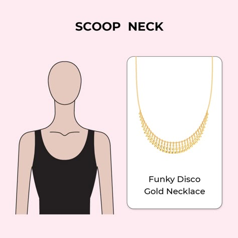 Whether it’s a Zoom party or a house one, we suggest trying our Funky Disco Gold Necklace to go with your scoop neckline partywear. Scoop Neck Necklace, Neck Necklace, Different Necklines, A House, Scoop Neckline, Scoop Neck, Gold Necklace, Wedding Dresses, Necklaces