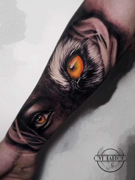 Forearm Eye Tattoo, Half Woman Half Wolf Tattoo, Half Wolf Half Woman Tattoo, Human Face Tattoo, Wolf Eyes Tattoo, Wolf Eye Tattoo, Wolf Face Tattoo, Werewolf Eyes, Husky Eyes