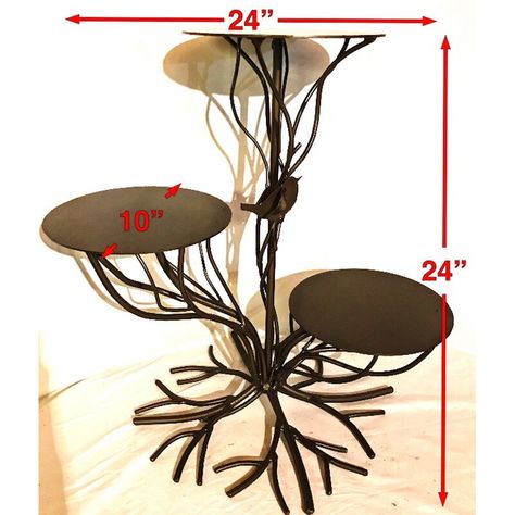 Iron Cake Stand, Unique Cake Stands, Three Tier Stand, Artistic Tree, Cinderella Carriage, Custom Plates, Wedding Cake Stands, Tiered Stand, Farm Design